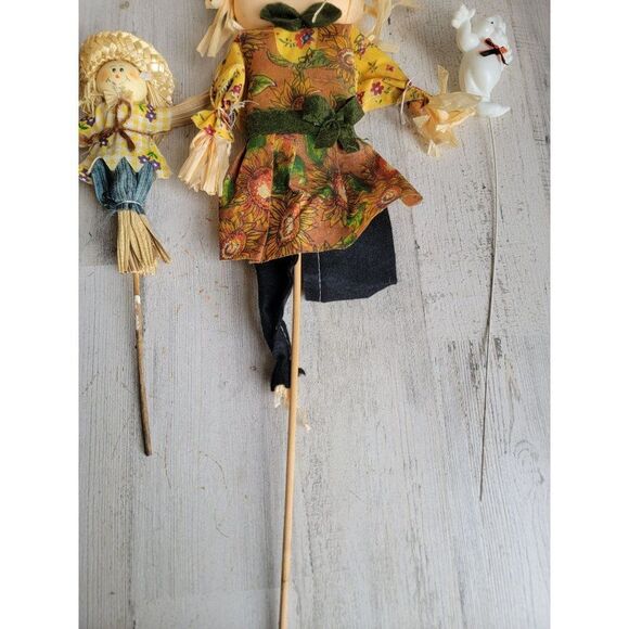 Fall Halloween scarecrow ghost pick flower accessory set - Picture 7 of 10